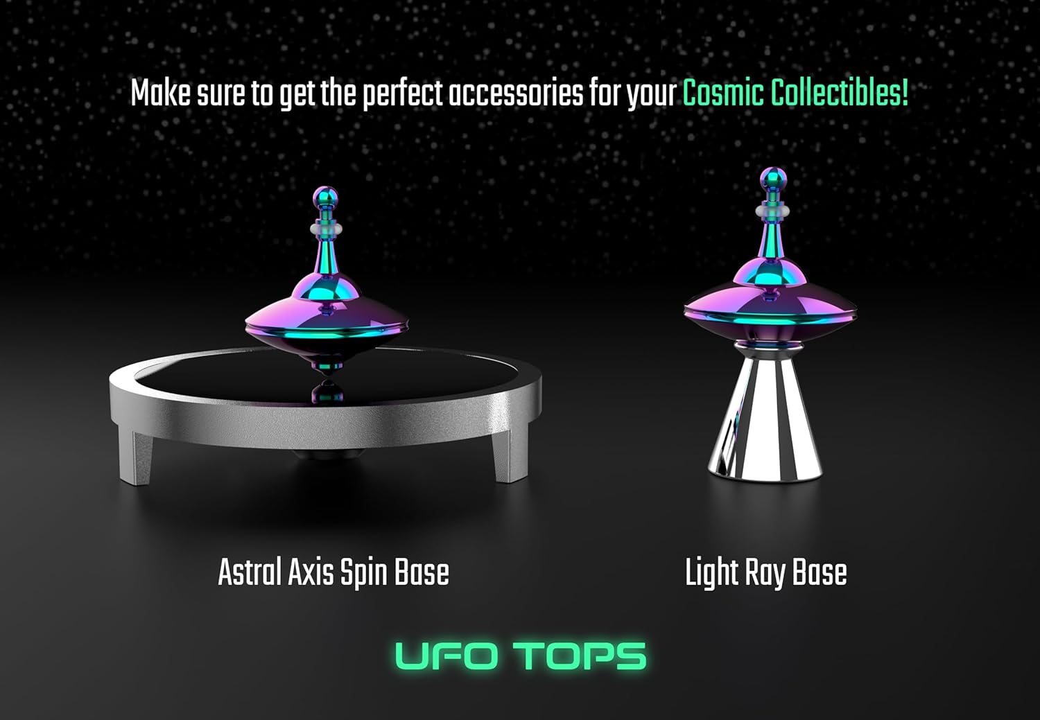 Roswell Metal Spinning Top UFO Tops