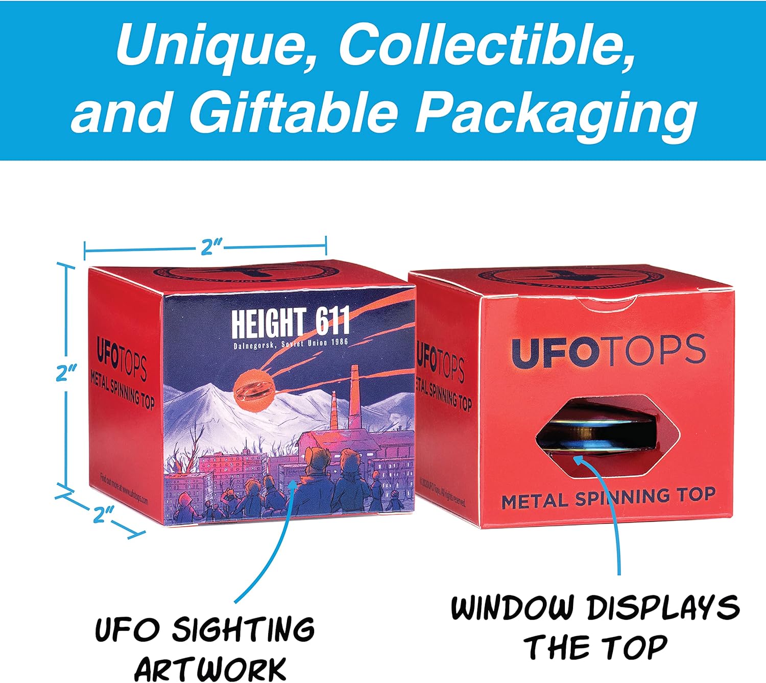 Height 611 Metal Spinning Top UFO Tops